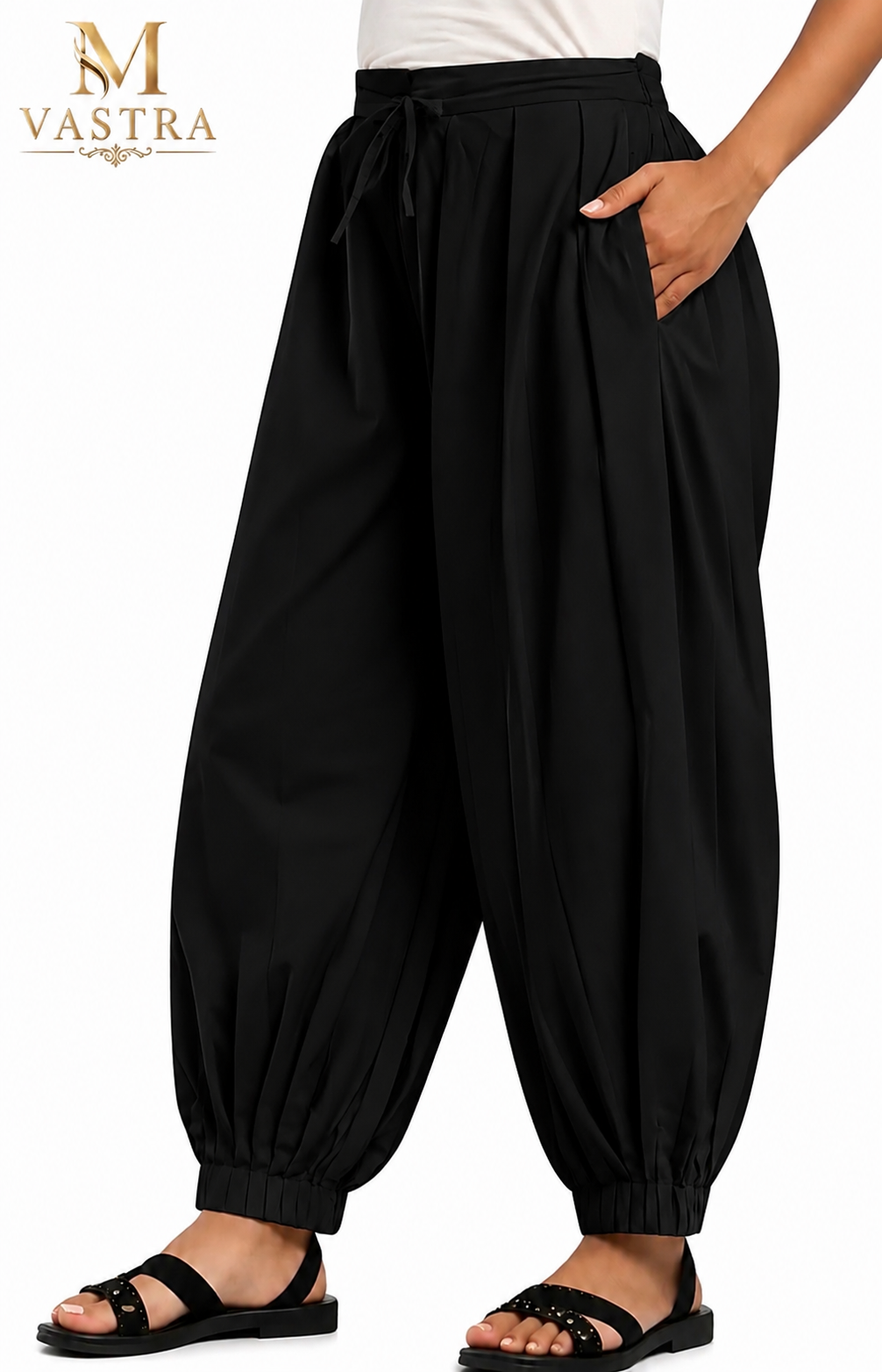 Classic White Cotton Afghani Salwar Pant for Women