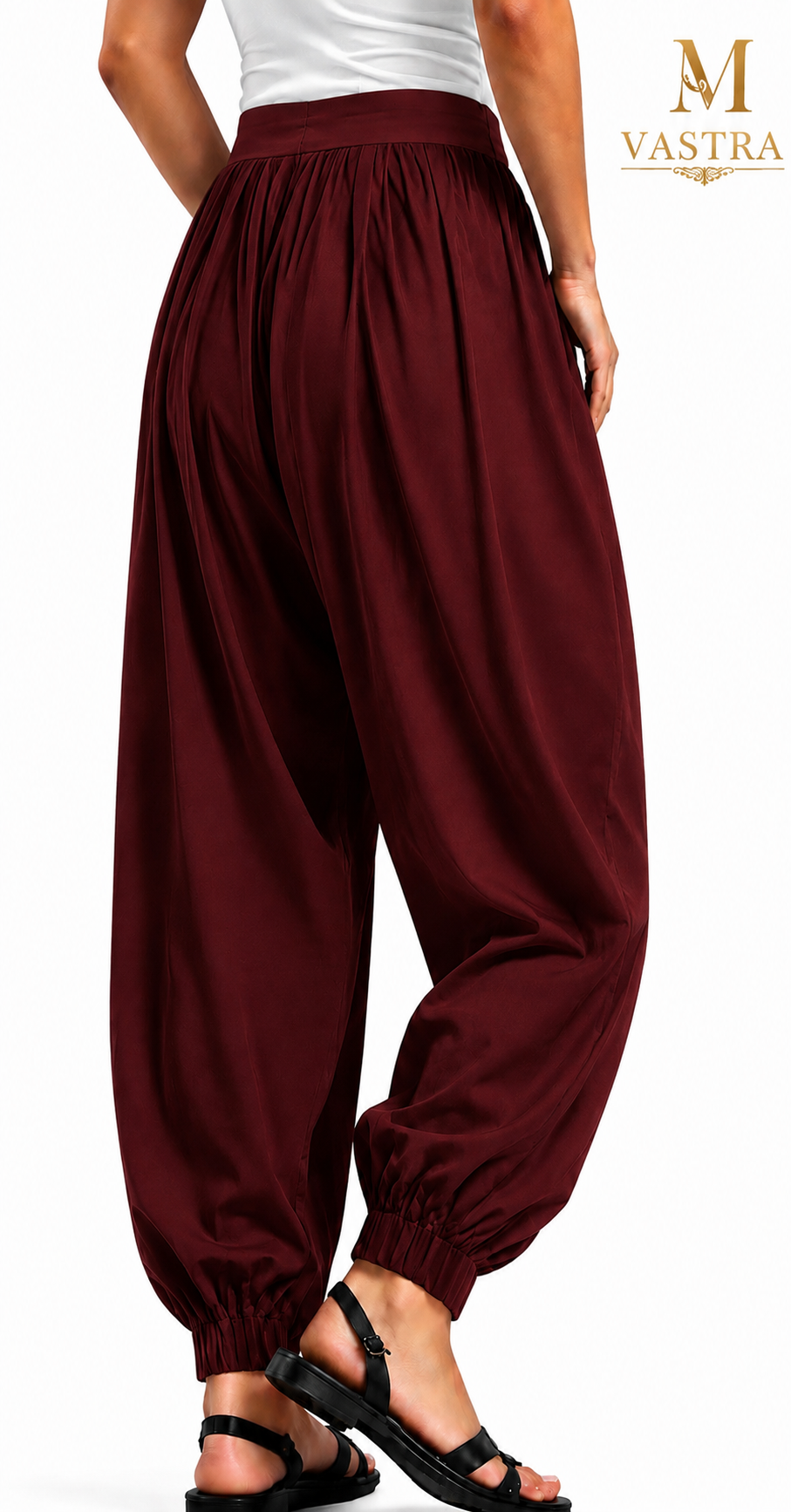 Classic Maroon Pure Cotton Afghani Salwar Pant for Women
